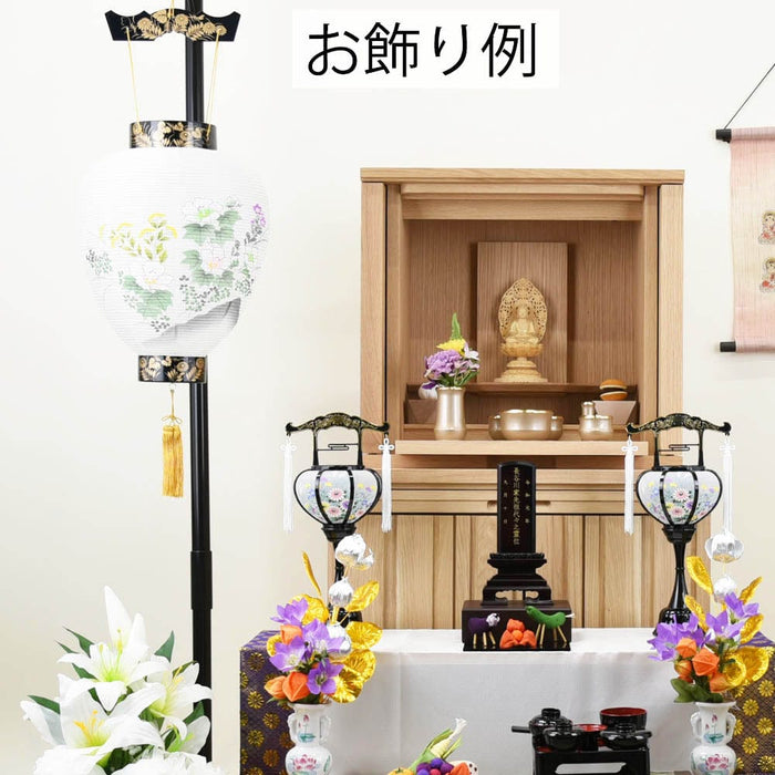 盆提灯 御所 新極上黒蒔絵 392 プラスチック スタンド 特徴 3