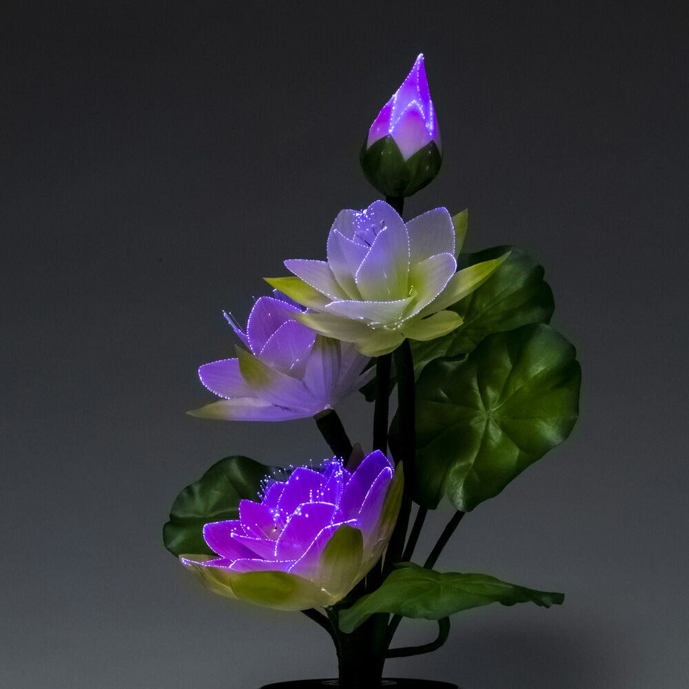 ♕* 大きな蓮の 大きめ仏花 ♤* ペットお供えにも♪ 造花   花器付き ♧* 新型 ルミナス 蓮 LED | お仏壇のはせがわ公式通販