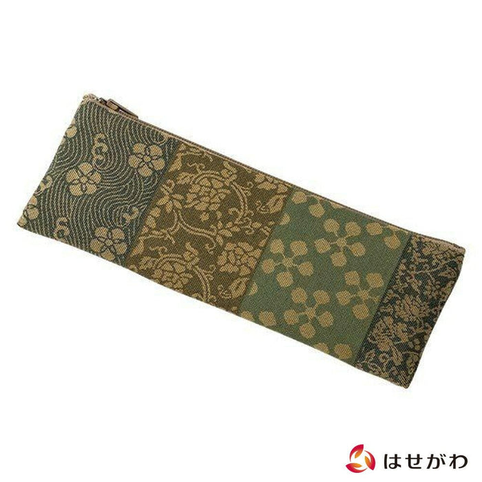 数珠・念珠 数珠袋 ペンケース型(綿) 横段 グリーン 特徴 1