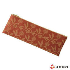 数珠袋 ペンケース型(綿) 笹つる ピンク
