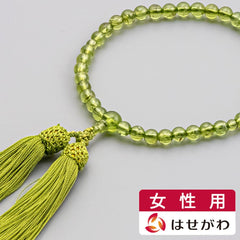 数珠 ペリドット 共仕立 頭付正絹弥勒房