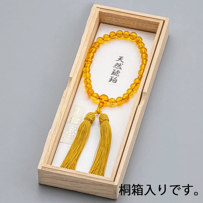 数珠 数珠 琥珀 共仕立 頭付正絹弥勒房 特徴 5