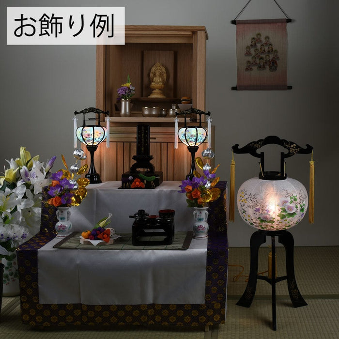 盆提灯 回転 9号 黒蒔絵 芙蓉萩 特徴 6
