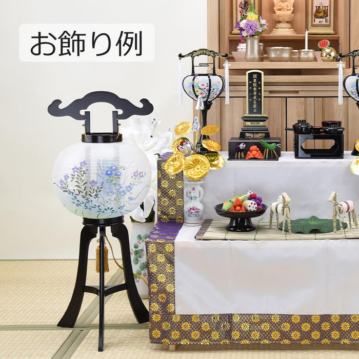 盆提灯 回転 秋草 9寸 黒檀調 特徴 5