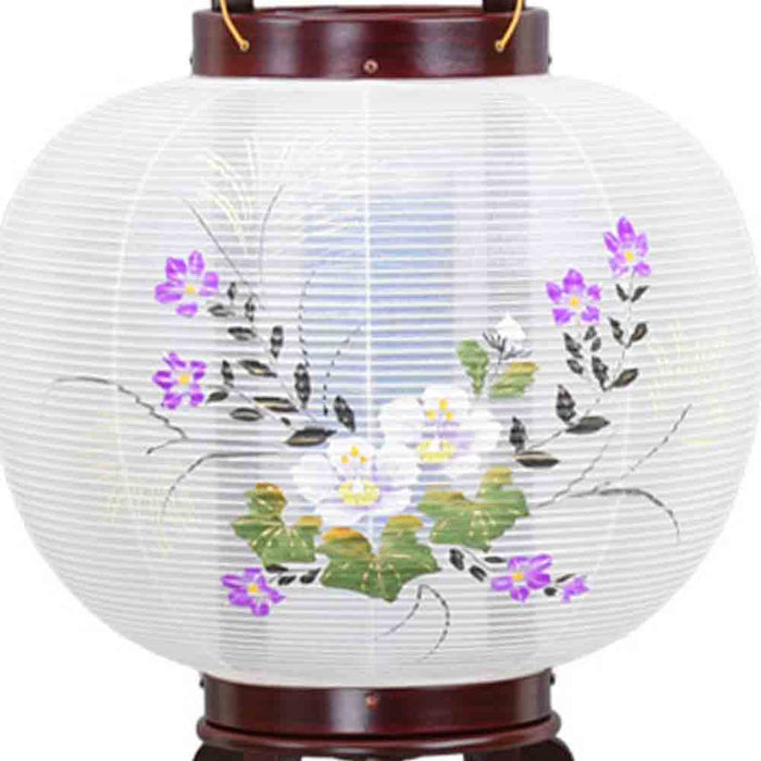 盆提灯 回転 桔梗芙蓉 尺 紫檀調 特徴 3