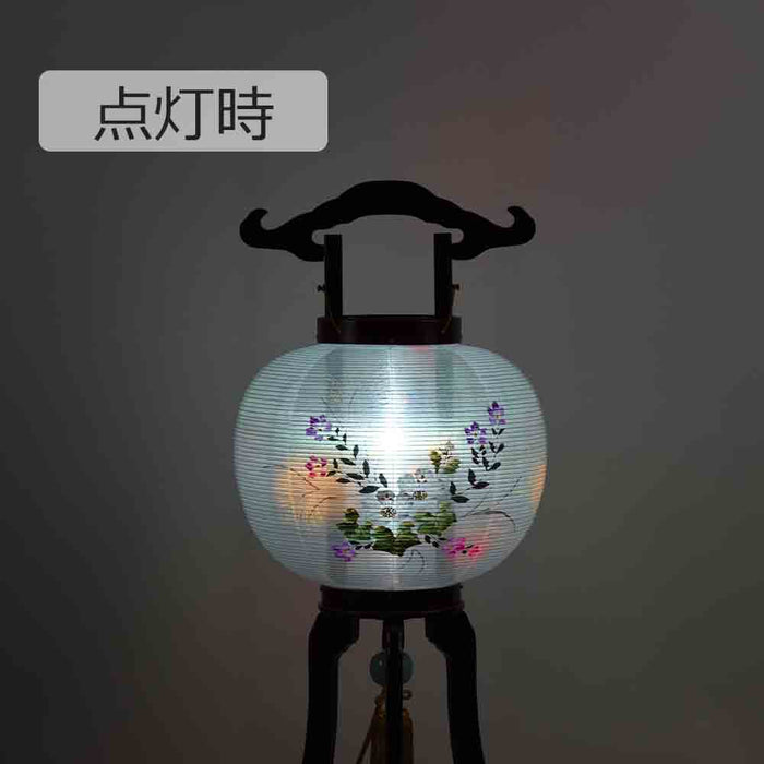 盆提灯 回転 桔梗芙蓉 尺 紫檀調 特徴 4