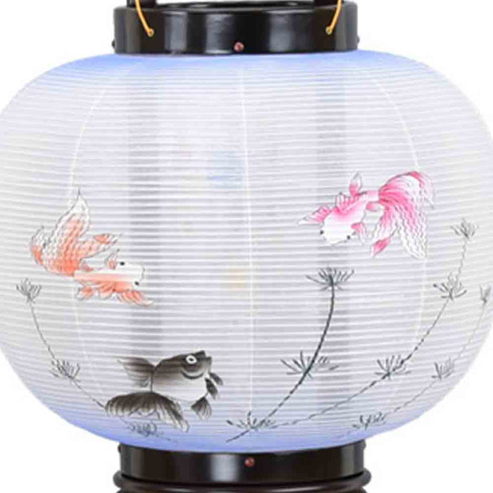 盆提灯 回転 金魚 尺 黒檀調 特徴 3