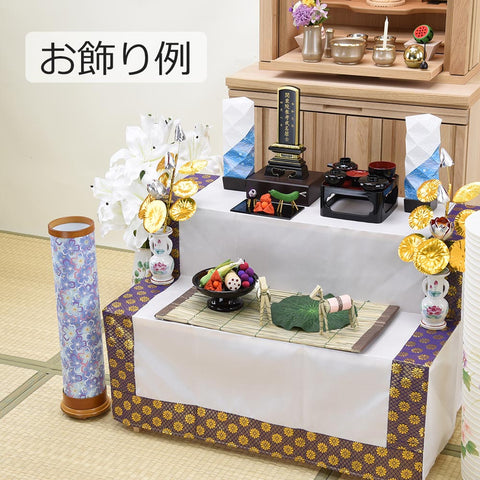 ちりめん灯 モダン桜 ブルー