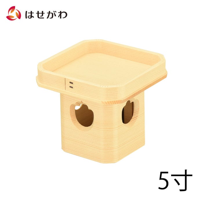 神棚 神具 三宝 外材柾目 5.0寸 特徴 1