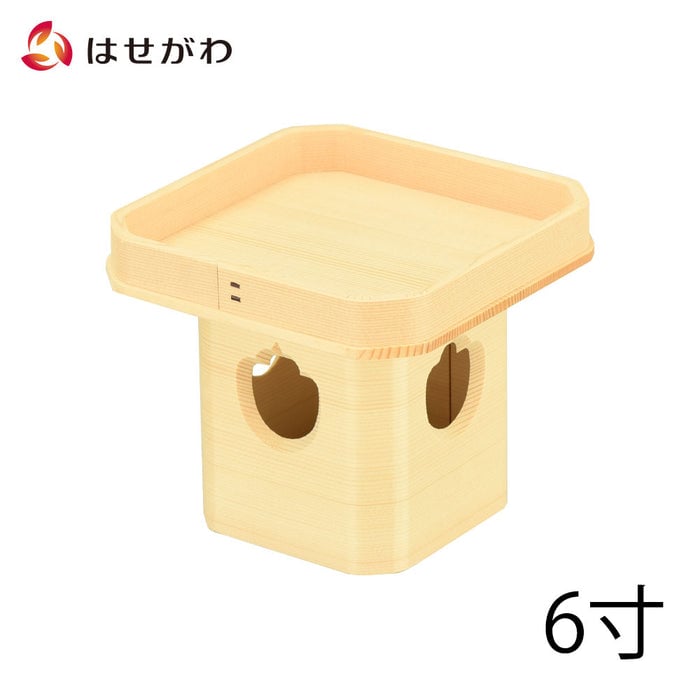 神棚 神具 三宝 外材柾目 6.0寸 特徴 1