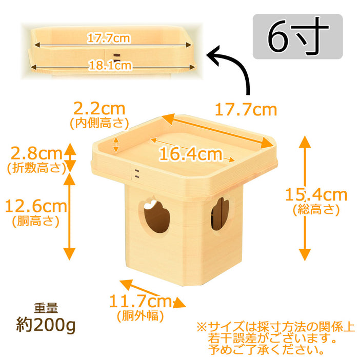 神棚 神具 三宝 木曽ひのき 6.0寸 特徴 2