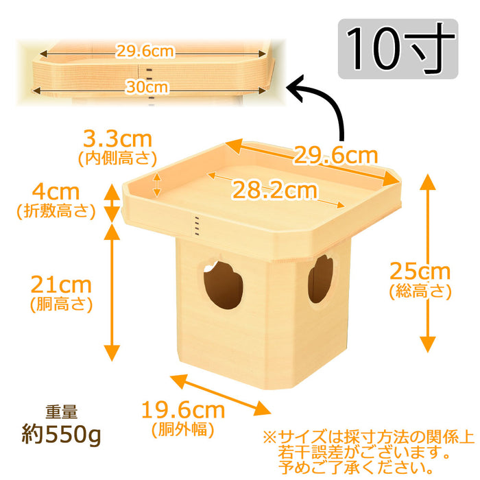 神棚 神具 三宝 木曽ひのき 10.0寸 特徴 2
