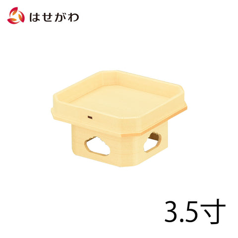 神具 遠山三宝 外材柾目 3.5寸