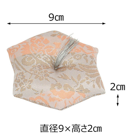 新名物裂リン布団 小 銀ネズ 紹巴唐花紋 特徴2
