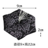 新名物裂リン布団 小 黒地紫 紹巴唐花紋 特徴2