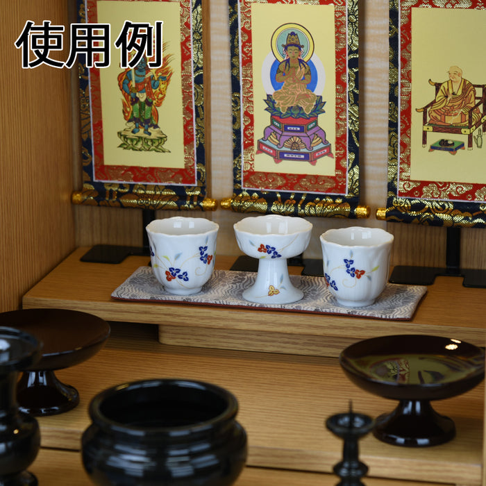 仏具 新名物裂 敷物裏付 小 紫グラデ 荒磯紋 特徴 4