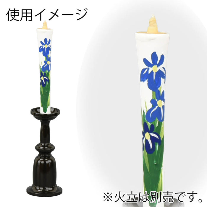 ローソク・キャンドル 糠絵ろうそく 3匁 白2入 菖蒲 藤 特徴 3