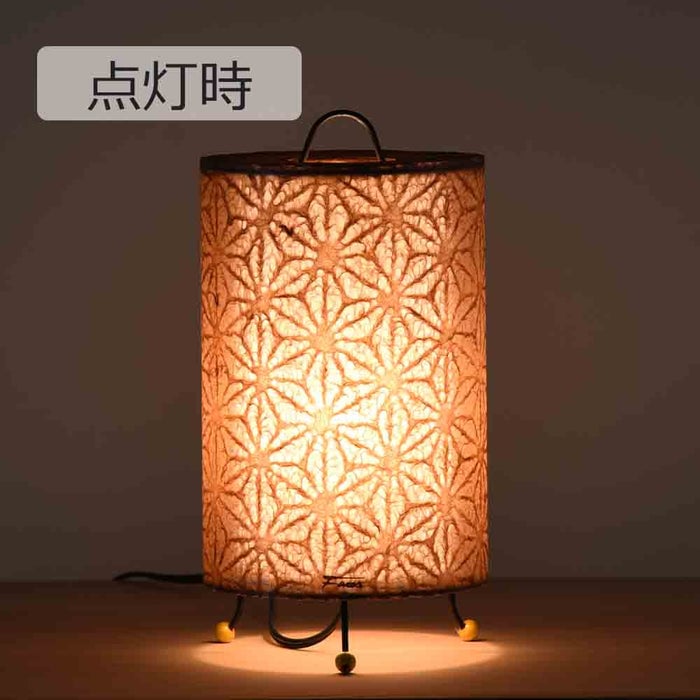 盆提灯 新型 レース和紙スタンド 花麻 茶 特徴 4