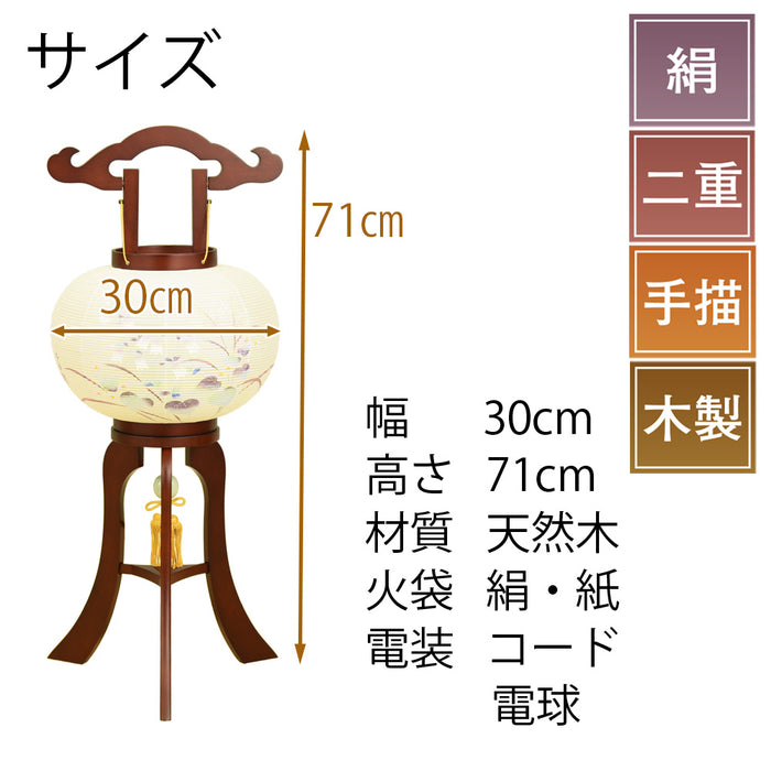 盆提灯 行灯 二重 桃林 10号 特徴 2