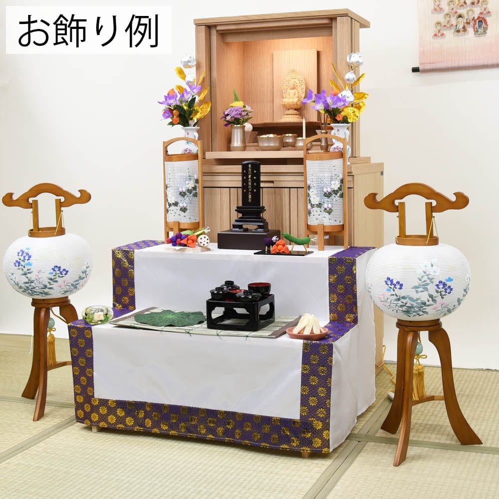 姫行灯 9号 二重 桔梗撫子対 | お仏壇のはせがわ公式通販