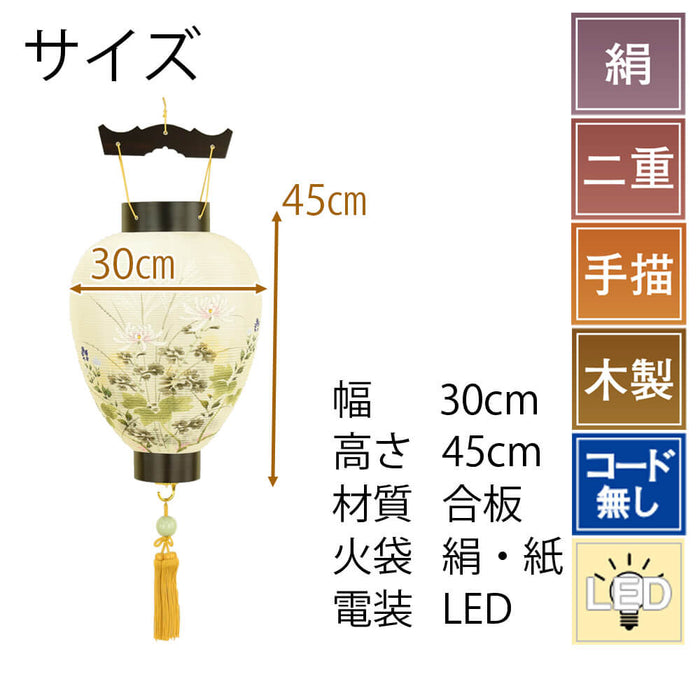 盆提灯 御所 二重 黒檀 特徴 2