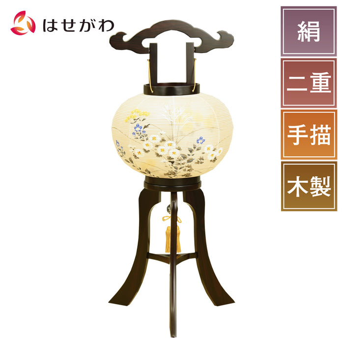 盆提灯 姫行灯 二重 総黒檀 10号 特徴 1