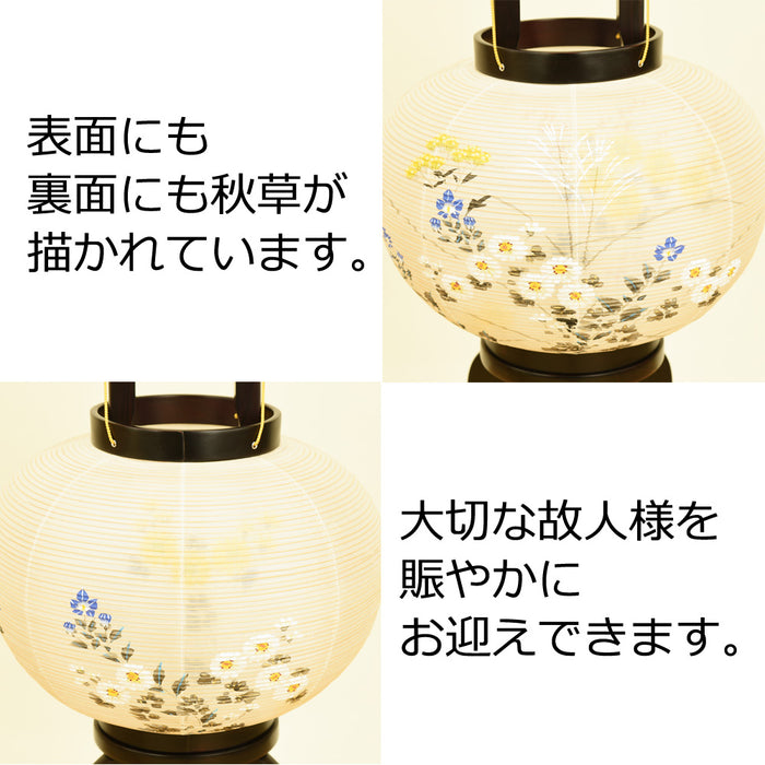 盆提灯 姫行灯 二重 総黒檀 10号 特徴 3