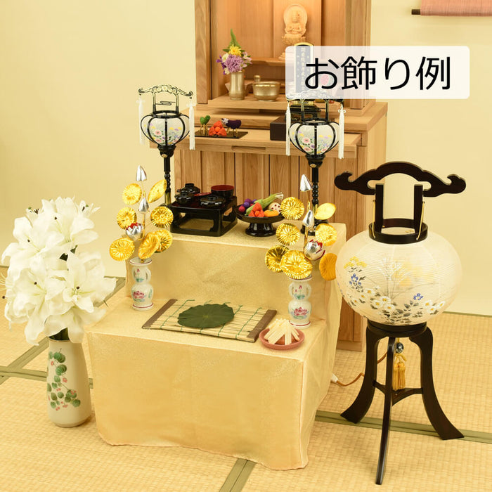 盆提灯 姫行灯 二重 総黒檀 10号 特徴 6