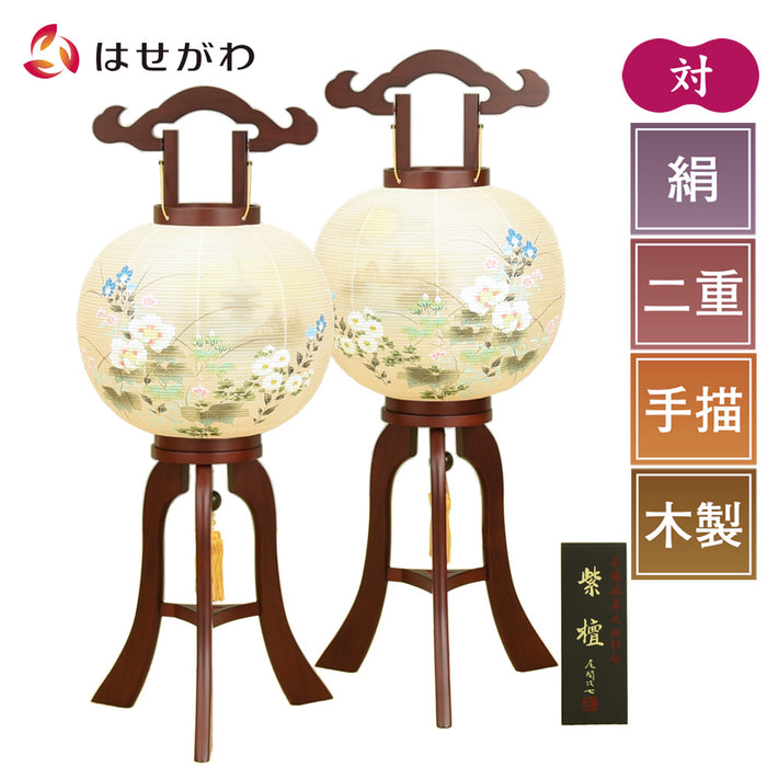 盆提灯 行灯 二重 紫檀 11号 特徴 1