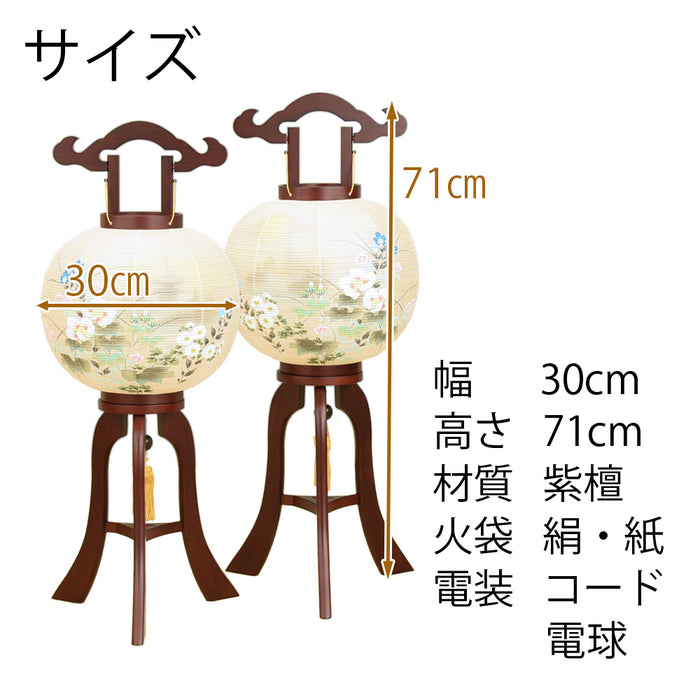 盆提灯 行灯 二重 紫檀 11号 特徴 2