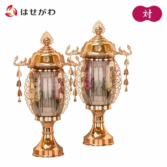 盆提灯 霊前灯 菊華灯 ブロンズ 10号 対 特徴 1