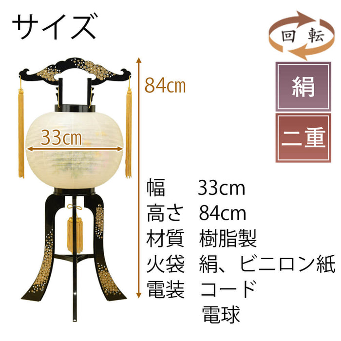 盆提灯 回転 小国 絹二重 特徴 2