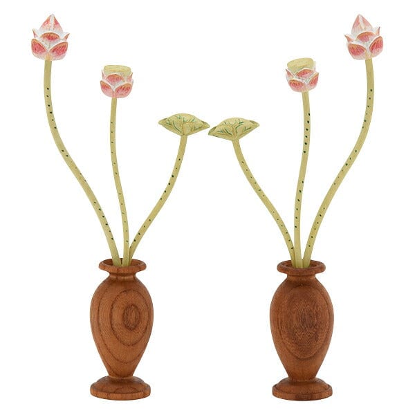 ✶金属工芸品✶銅製 三本立小常花 消金 淡彩色 真鍮製 華瓶付 仏具・仏壇・仏像 小常花 木製彩色 3本立 木製華瓶付 | お仏壇のはせがわ公式通販