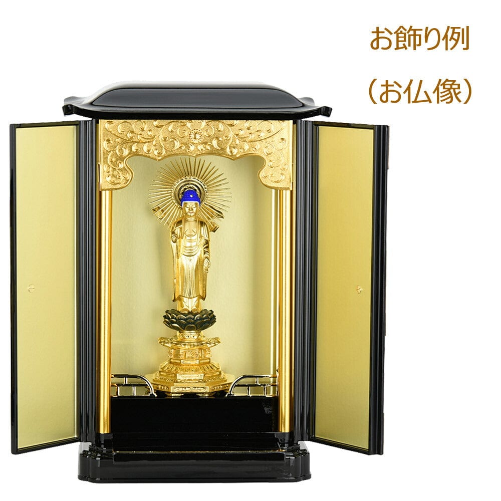 仏像 観音菩薩像 九谷焼き 厨子型ミニ仏壇 （薬師如来仏像の通販