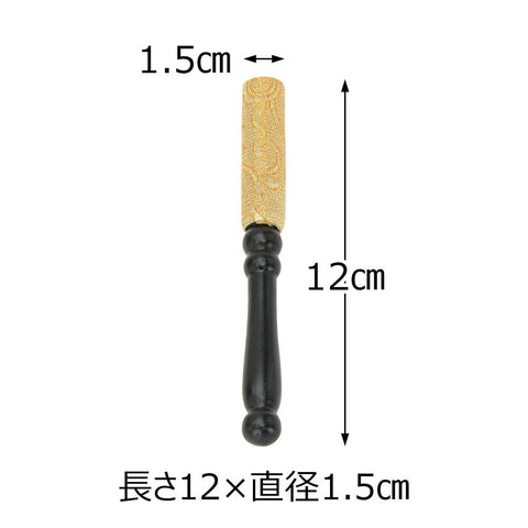 リン棒 黒檀 金襴巻 金 ４．０ Ｊ 特徴2
