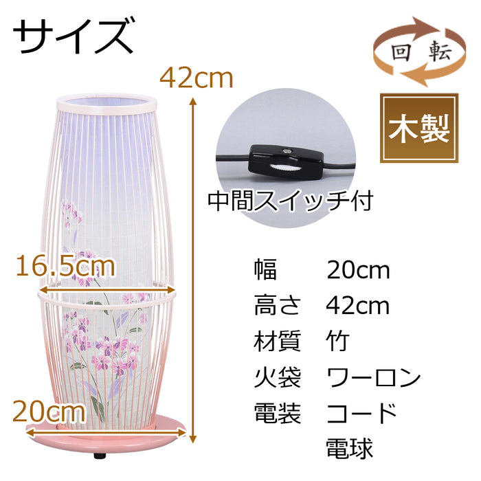 ⭐週末お値引き 竹籠 花入れ 大 Amazon｜盆提灯 霊前灯 京竹 1号 タメ 回転筒付 電気コード式