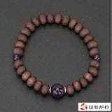 草木染ブレス 蘇芳桜ミカン玉 紫水晶仕立 特徴1