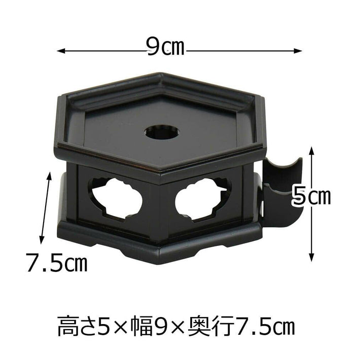 仏具 まごころリンセット 2.5寸 リン台六角黒檀色 特徴 4