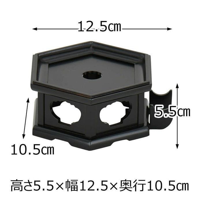 仏具 リン台 黒檀 雄美 六角置台付 3.5寸 特徴 2