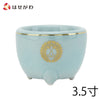 仏具 香炉 青磁 西用(盛紋入) 3.5寸 特徴 1