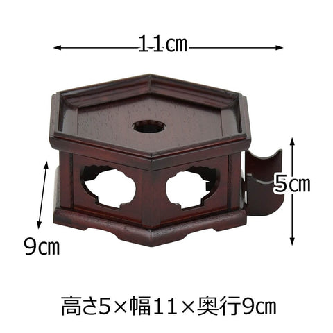 リン台 花梨 雄美 六角置台付３．０ 特徴2