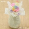 お供え物・お飾り プリザーブドブーケ 虹とリボン ホワイト 特徴 3