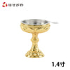 仏具 仏飯器 蓮彫本金メッキ 瑞雲落し付 1.4寸 特徴 1