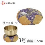 リン布団 金綴 丸型 ３号 紫 特徴1