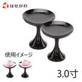 仏具 高杯 木質 溜 寛通型 3.0寸 特徴 1