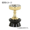仏具 仏飯器台 木質 溜 丸型 背短 1.5寸 特徴 3
