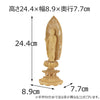 仏像 本尊 浄土 ツゲ眼入 上彫八角 水煙金泥 3.5寸 特徴 2