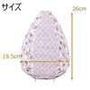 和紙ボールランプシェード ドロップ灯花 紫 特徴2