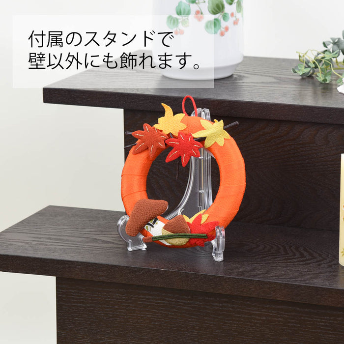 お供え物・お飾り ちりめん 季節のリース 紅葉 特徴 3