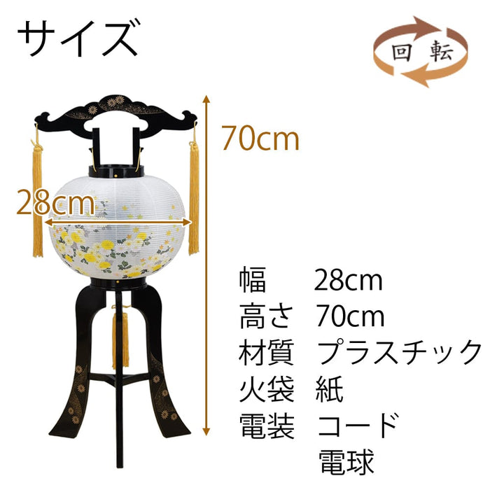 盆提灯 回転 楓 6号 菊 特徴 2